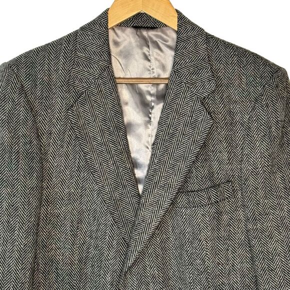 Joe Namath Signature Collection Vintage Tweed Dark Academia Jacket Size 42L - Picture 2 of 8